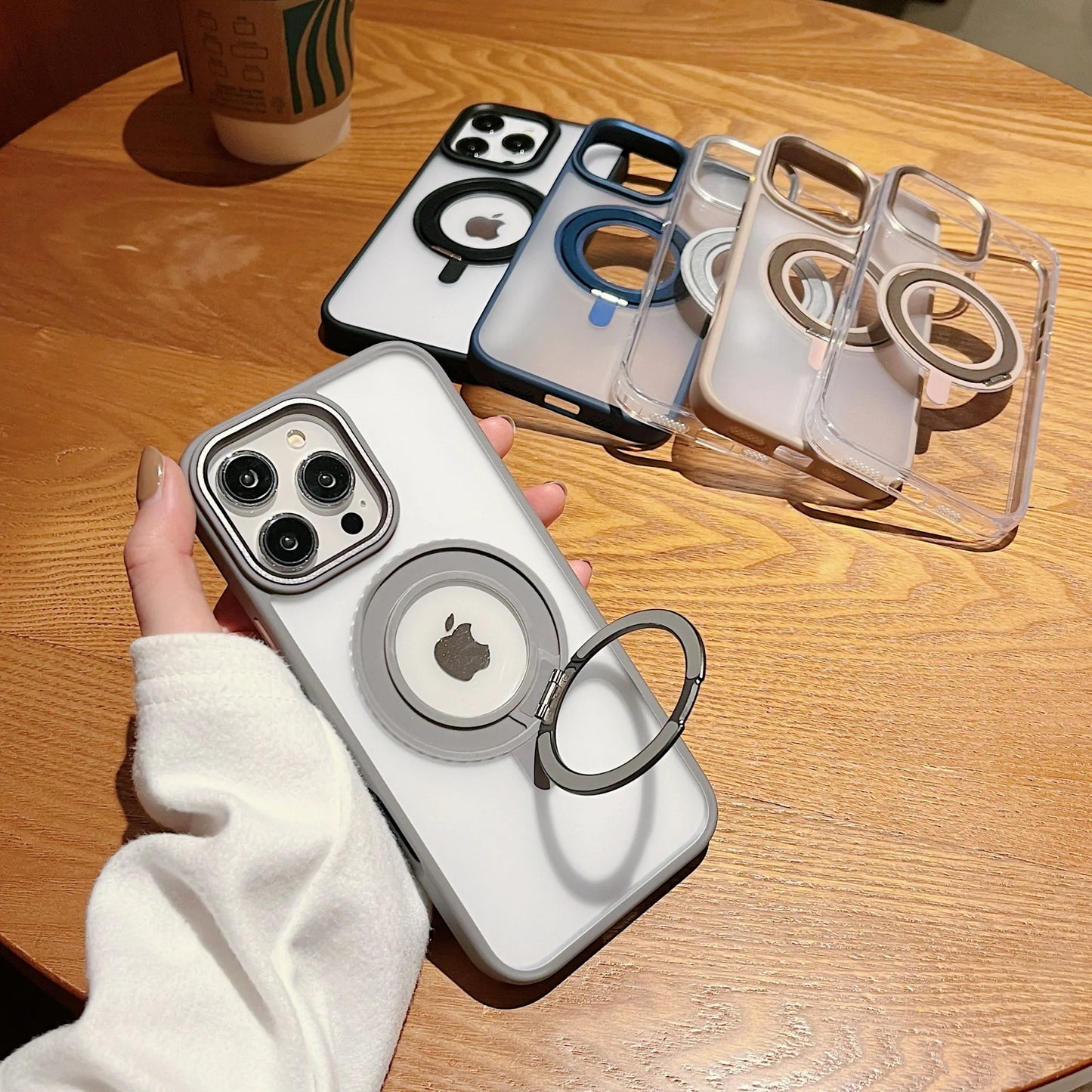 可旋转支架解压手机壳 iPhone13-16 Pro Max