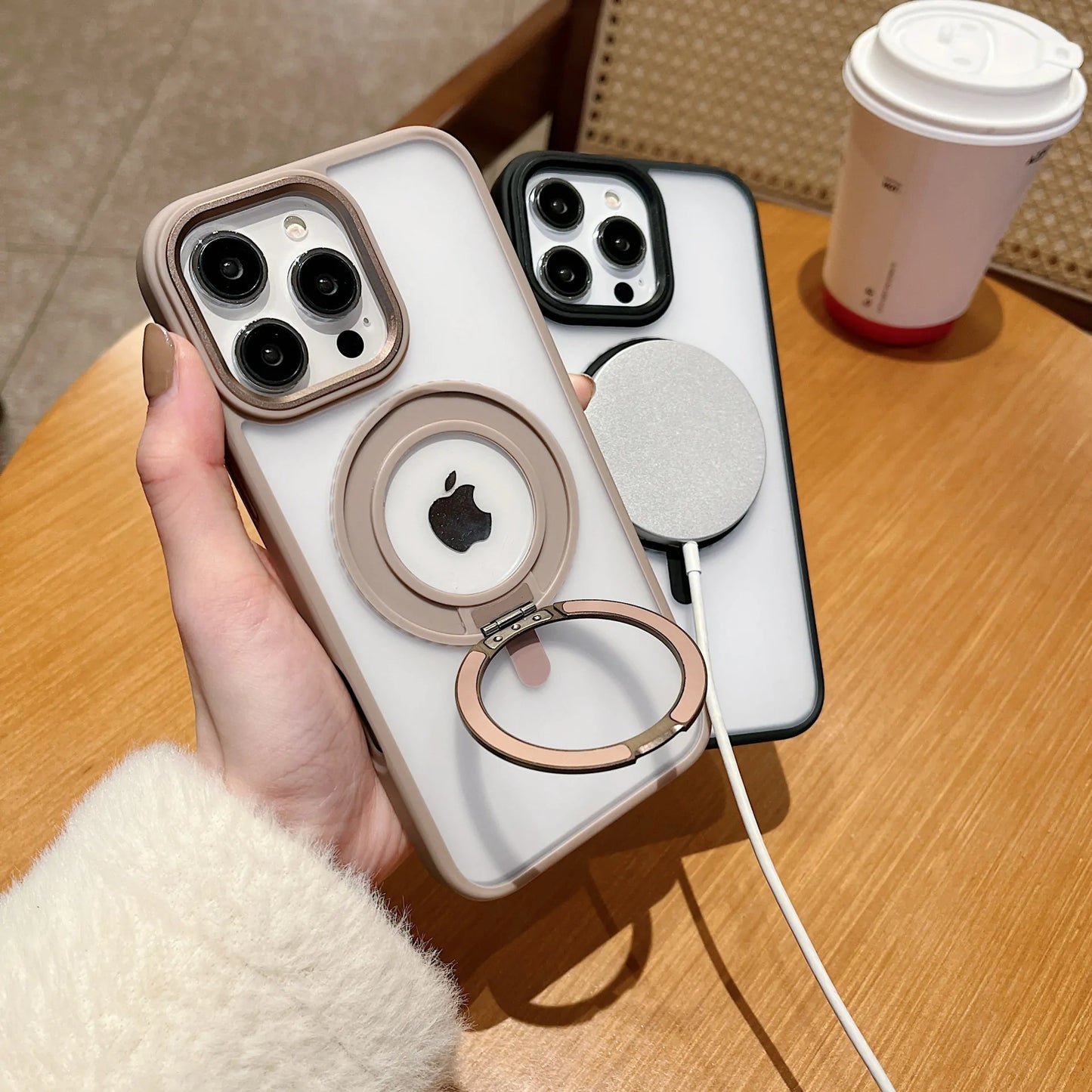 可旋转支架解压手机壳 iPhone13-16 Pro Max