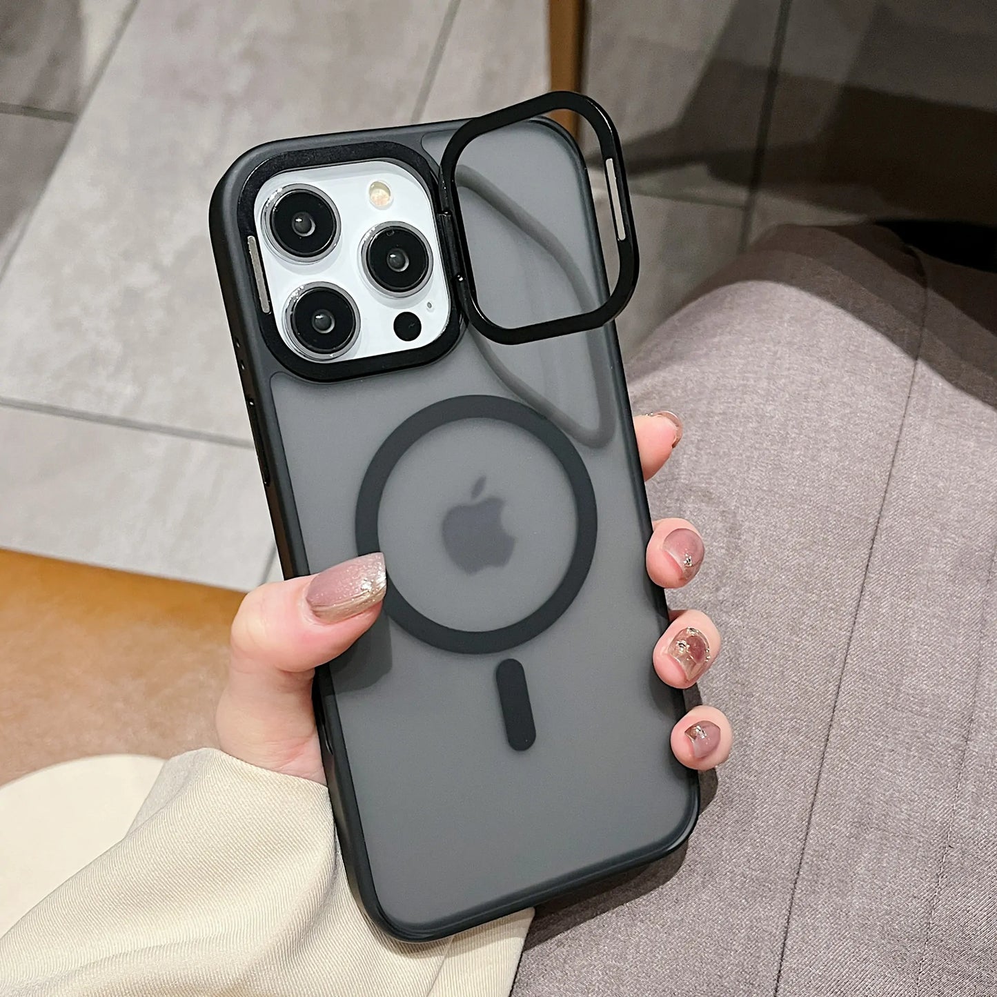肌肤感镜头支架磁吸手机壳 iPhone13-16 ProMax