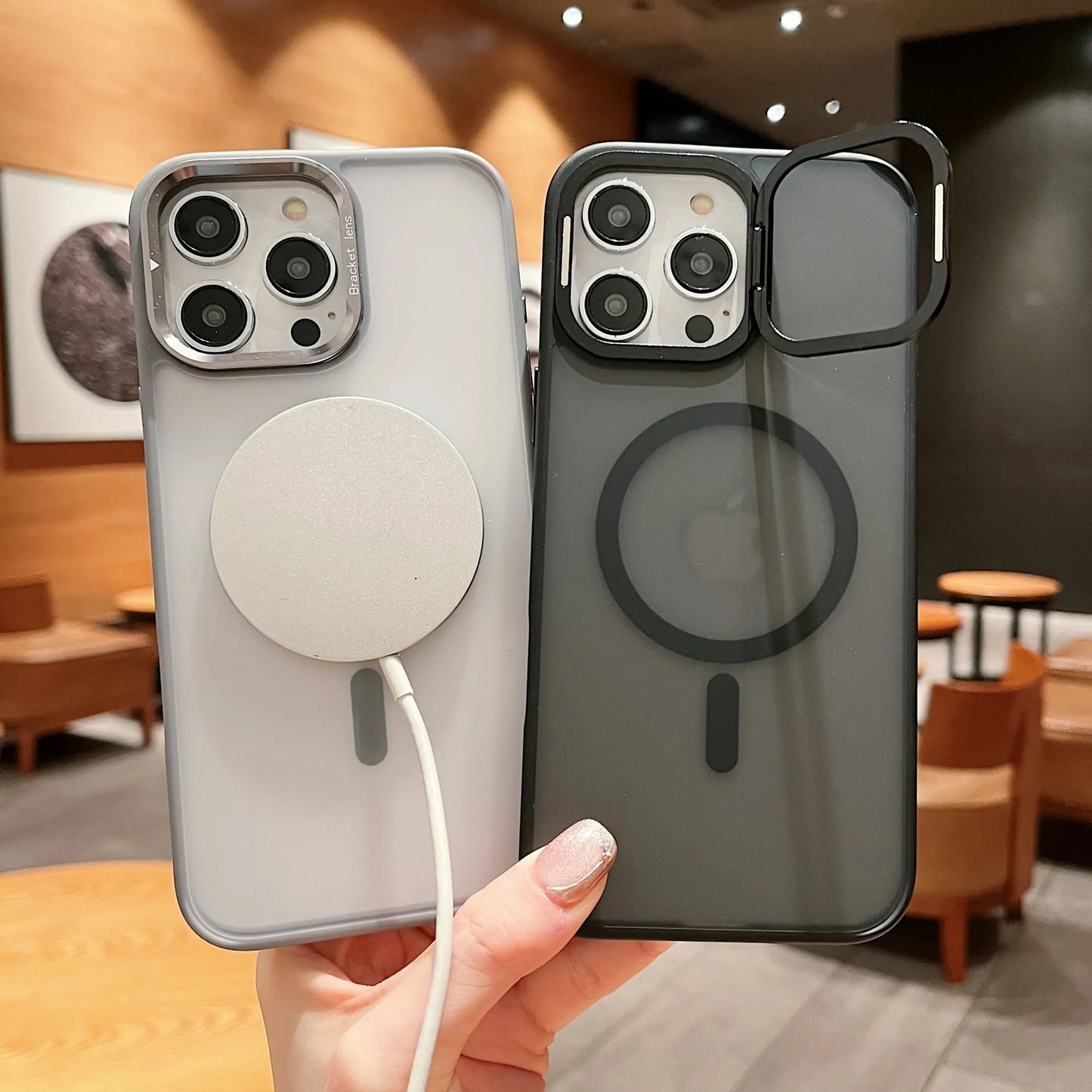 肌肤感镜头支架磁吸手机壳 iPhone13-16 ProMax