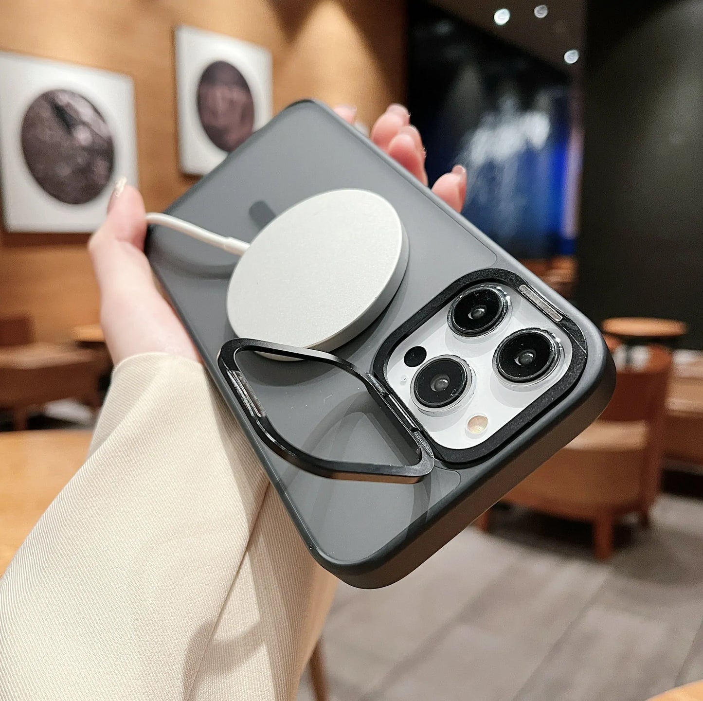 肌肤感镜头支架磁吸手机壳 iPhone13-16 ProMax