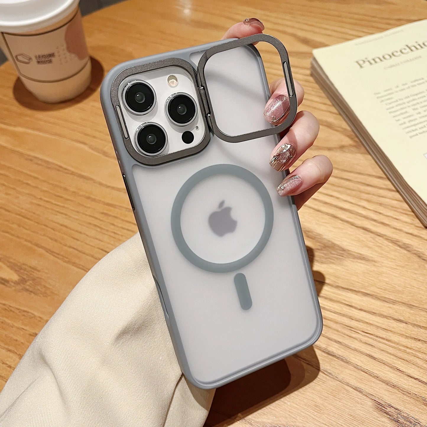 肌肤感镜头支架磁吸手机壳 iPhone13-16 ProMax