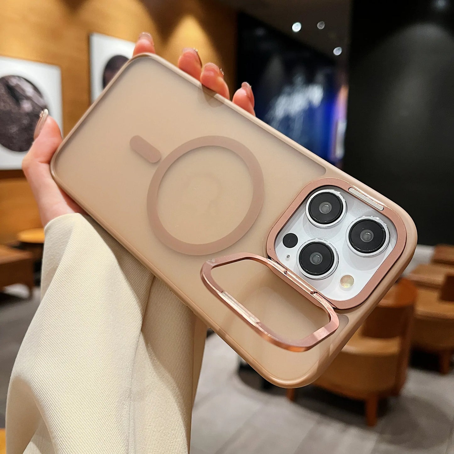 肌肤感镜头支架磁吸手机壳 iPhone13-16 ProMax