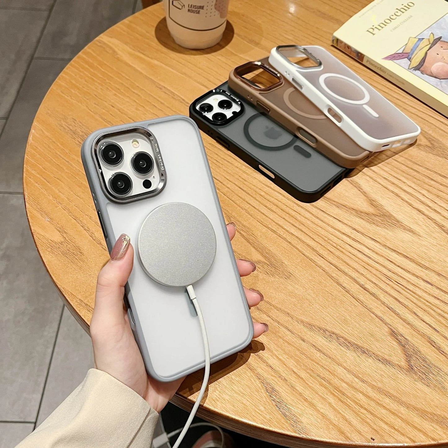 肌肤感镜头支架磁吸手机壳 iPhone13-16 ProMax